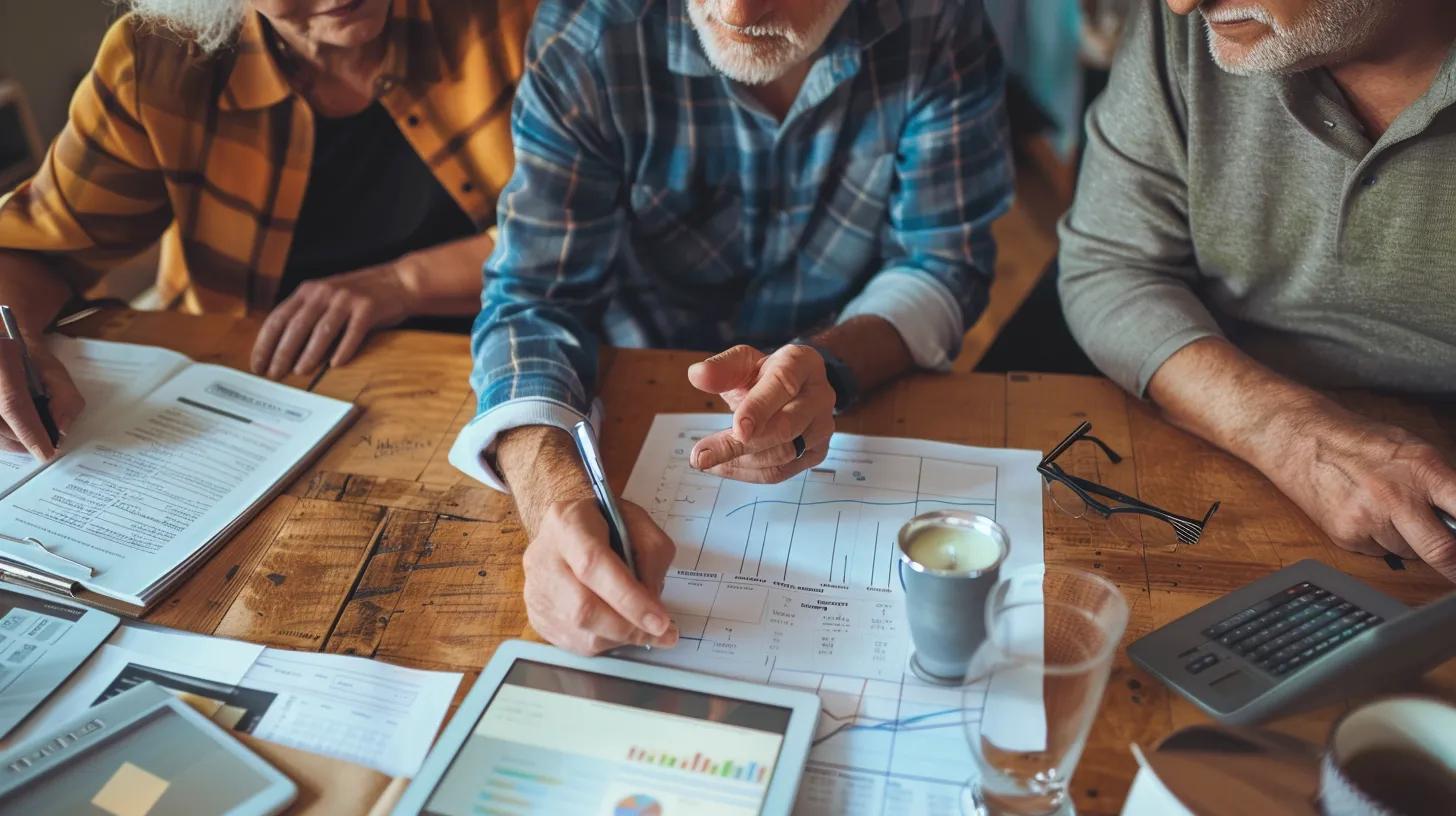 Older couple reviewing financial advice, representing common questions about equity release